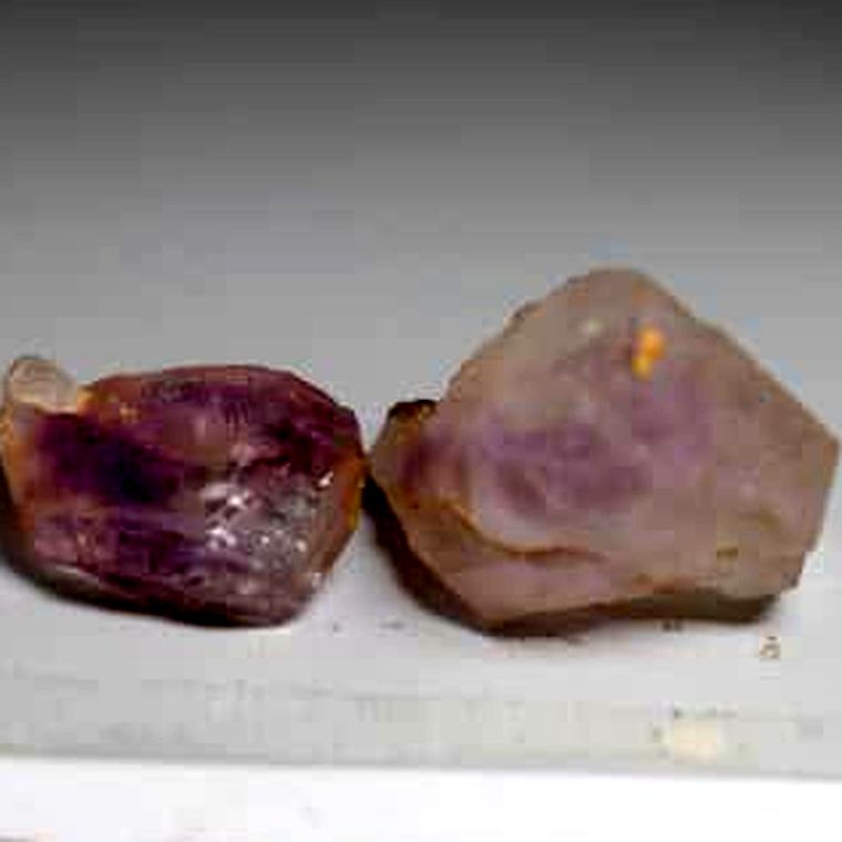 Rough amethyst crystals