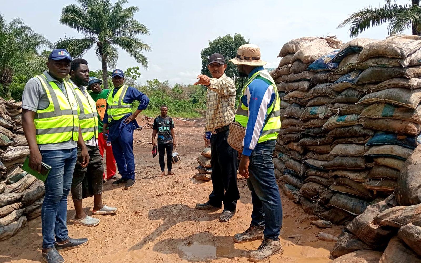Dominion site crew in high-visibility protective equipment during a site inspection